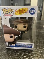 Front of boxed Funko Pop! Television Seinfeld #1087 Elaine (Sombrero) figure
