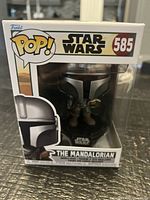 Front of boxed Funko Pop! The Mandalorian #585
