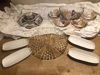 Group shot showing all pieces laid out on table