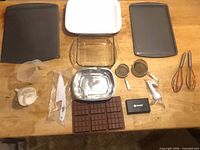 All items laid out on tabletop for full lot overview