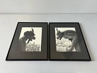 Both framed photographs shown side by side on a white surface.