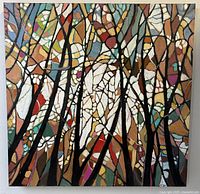 Front view of painting showing full canvas artwork