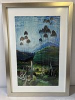 Front view of framed print against white background