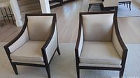 Front view of both armchairs side by side