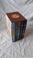 Wings of Fire book set in slipcase showing spines of all five books.