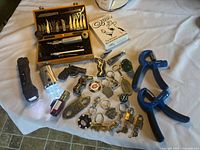 Overview of entire lot spread on table