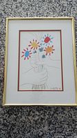 Full view of framed Picasso print