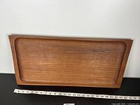 Photo of tray from above with measuring tape showing approximate length of 35 inches.