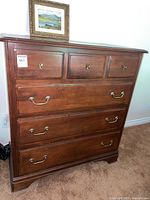 Front view of the highboy dresser