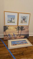 All four framed prints grouped together