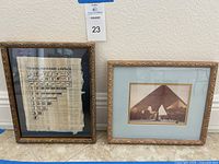 Front view of both framed pieces