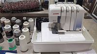 Serger with power cord and thread cones