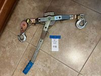 Full view of Masdam cable jack showing entire mechanism and ID tag