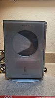 Front view of Sony DVP-F21 DVD/CD player standing vertically