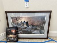 Framed Terry Redlin print with brochure in front