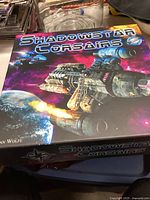 Game box with spaceship artwork and title Shadowstar Corsairs.