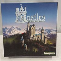 Front of the Castles of Mad King Ludwig box showing the castle and title artwork