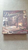 Photo of Diplomacy game box showing artwork and title.