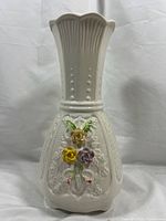 Full view of Belleek Glenveagh Garden Vase showing overall form and scalloped rim