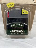 Front view of packaged Uncle Mike's Advanced Concealment Pocket Holster size 4