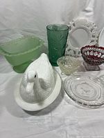 Group shot showing all twelve glass items