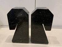 Front view of both granite bookends