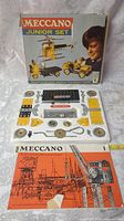 Original box for Meccano Junior Set with child's image and sample models