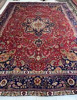 Full view of the rug laid flat on floor