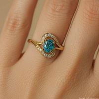 Ring worn on finger showing fit and appearance