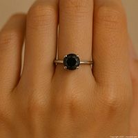 Ring worn on a finger showing overall appearance and fit