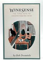 Front cover of book WineSense showing title and illustration of a cozy interior with wine and a cat.