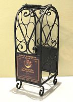 Front angle showing scroll design and Rioja panel