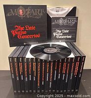 Close-up of The Late Piano Concertos set with booklet and one LP