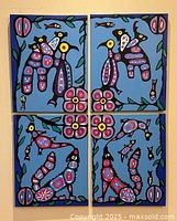 Full view of four-panel set assembled