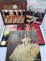 Front covers of five Verdi opera box sets