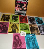 12 magazines laid flat showing various Firehouse Magazine issues featuring KISS, a mix of color and black & white covers.