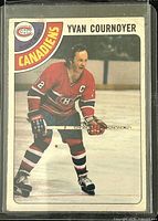 Front of 1978-79 O-Pee-Chee hockey trading card showing Yvan Cournoyer in Montreal Canadiens uniform, card #60, with team logo and player name.