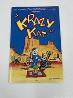 Front cover of 3D Krazy Kat No. 5 comic book showing colorful cartoon characters against a desert scene.