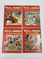 Four Willy and Wanda comic books arranged in two rows, showing front cover illustrations and titles.
