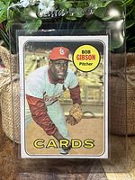 Front of the 1969 O-Pee-Chee Bob Gibson baseball card showing player image and text