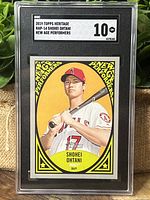 Front image of the Shohei Ohtani 2019 Topps Heritage New Age Performers baseball card graded SGC 10 Gem Mint showing player image and card design details.