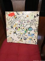 Front cover of Led Zeppelin III LP with psychedelic artwork and colorful circular designs.
