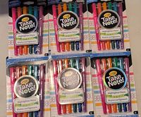 Six unopened packages of Crayola Take Note! dual-ended highlighter pens, each with six pens, multiple bright color sets.