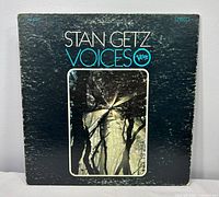 Front cover of Stan Getz Voices LP showing artwork and catalog number
