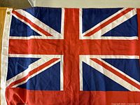 Close up photo of the UK Union Jack part of the flag.