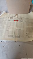 Photo showing the full Canadian Charter of Rights and Freedoms poster laid out on a surface, visible text and Canadian flag graphic in the center.