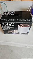 Box of Sonic Jewelry Cleaner by Medesano showing product image and branding.