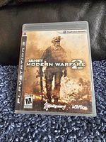 Front cover of PlayStation 3 Call of Duty Modern Warfare 2 game case.