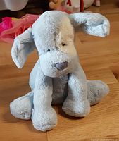 front view of blue Jellycat puppy plush