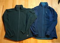 Front view of both jackets side by side